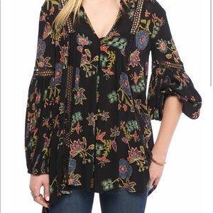 FP tunic in black floral